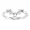 Thumbnail: Art deco baguette and round lab grown diamond contour band in 14k white gold.
