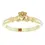 Thumbnail: A 14k solid gold claddagh fashion ring without gemstones.