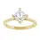 Thumbnail: 4 compass prong princess cut solitaire engagement ring.