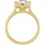 Thumbnail: 6 prong round brilliant lab grown diamond cathedral engagement ring.