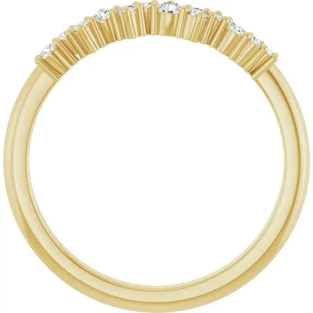 Thumbnail: Scattered Diamond Band crafted in 14k gold