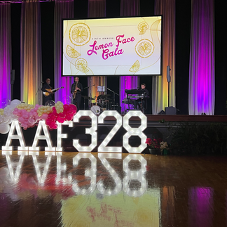 The display of the Lemon Face Gala with a live band