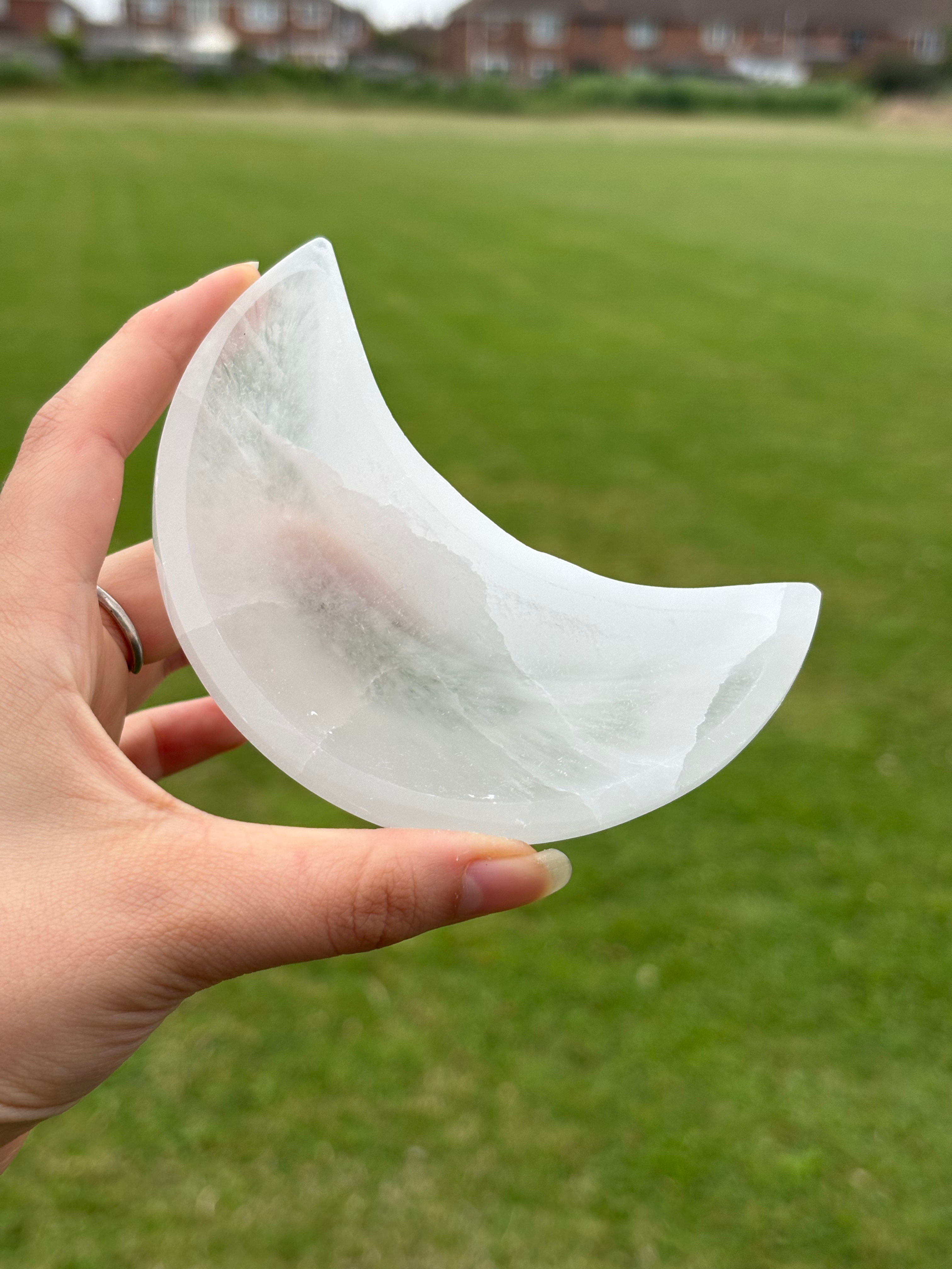 Selenite Moon Bowl
