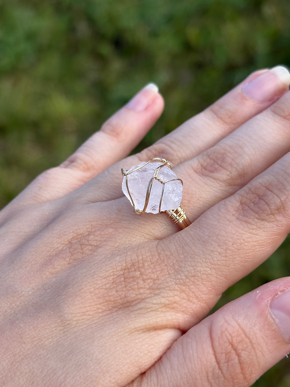 Thumbnail: Wire Wrapped Rough Stone Rings