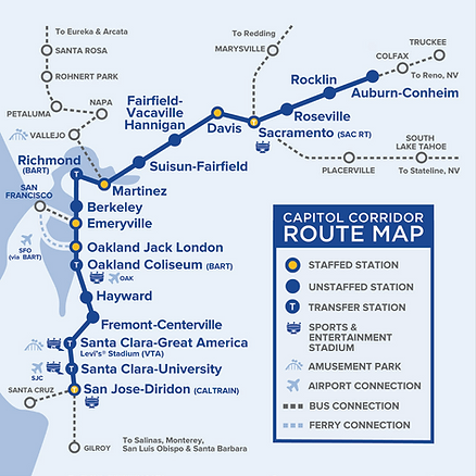 Capitol Corridor Map
