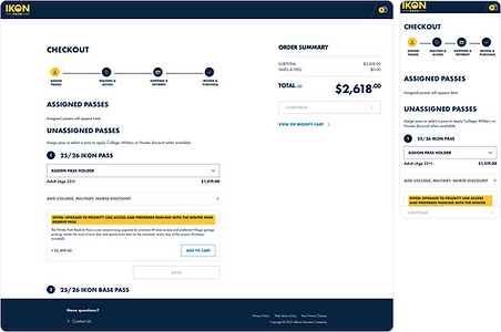 Before screenshot of the Assign Passes step.