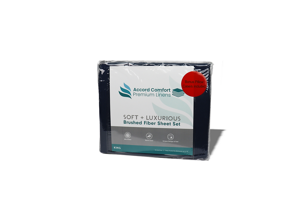 Accord Comfort Premium Sheets - Navy (1)