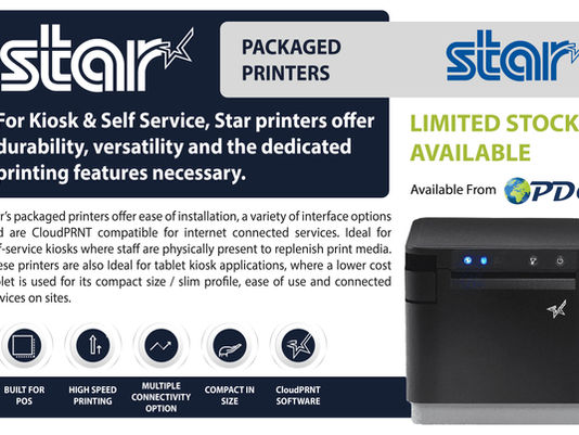 For Kiosk & Self Service, Star printers offer durability, versatility and the dedicated printing features necessary.