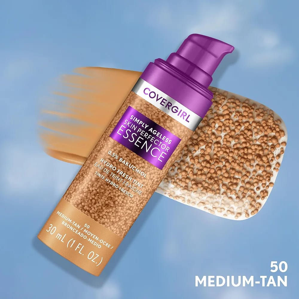 Covergirl Simply Ageless Skin Perfector Essence en el tono 50