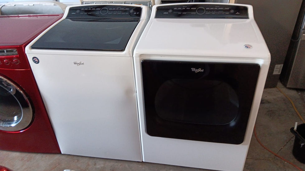Miniatura: Whirlpool White Top Load Washer and Dryer