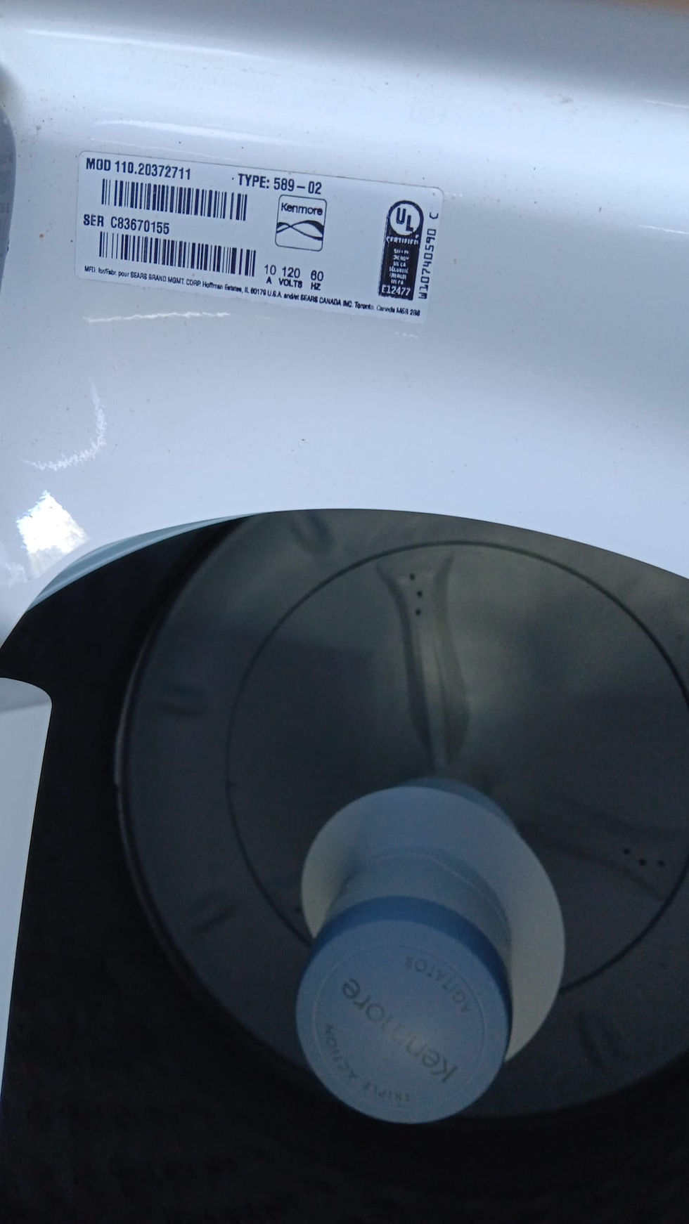 Thumbnail: Kenmore White Top Load Washer and Dryers