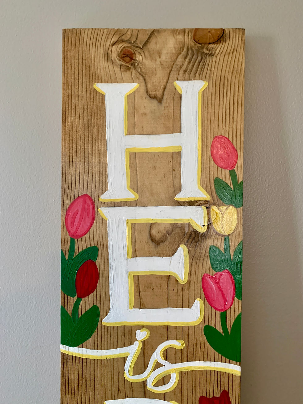 Thumbnail: Easter & Spring Reversible Hand Painted Porch Leaner Sign