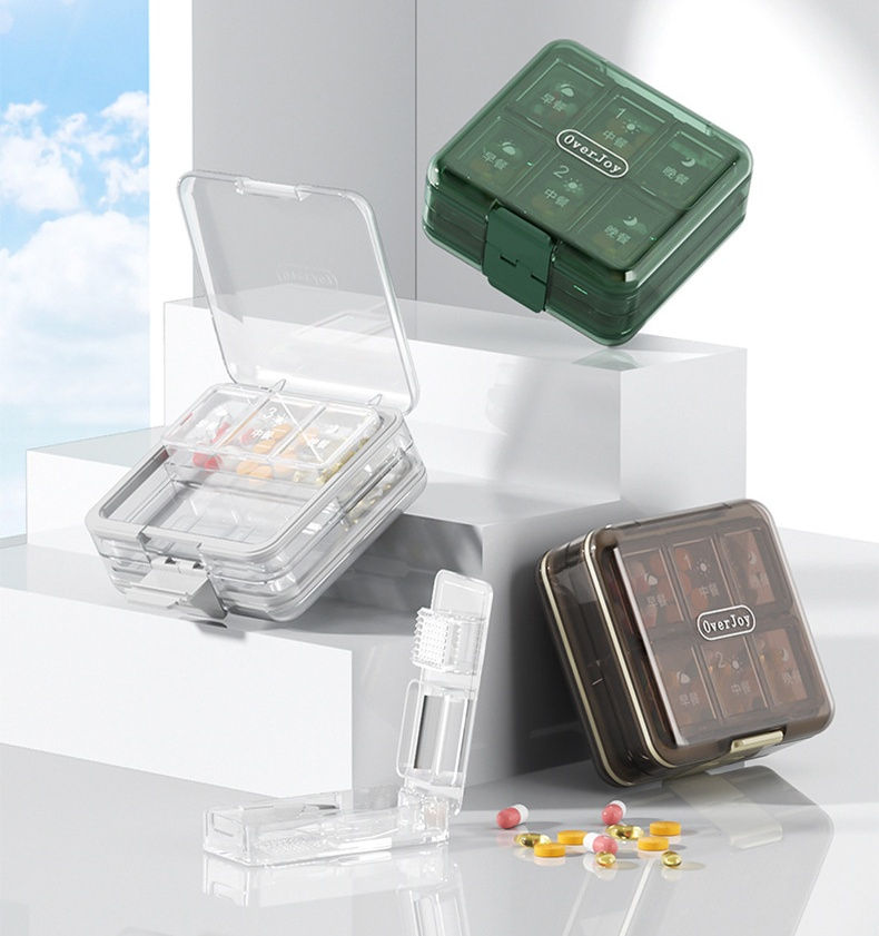 Thumbnail: UP-11A  Double side pill box (damp-proof)+pill cutter