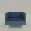 3D Model Low Poly Armchair