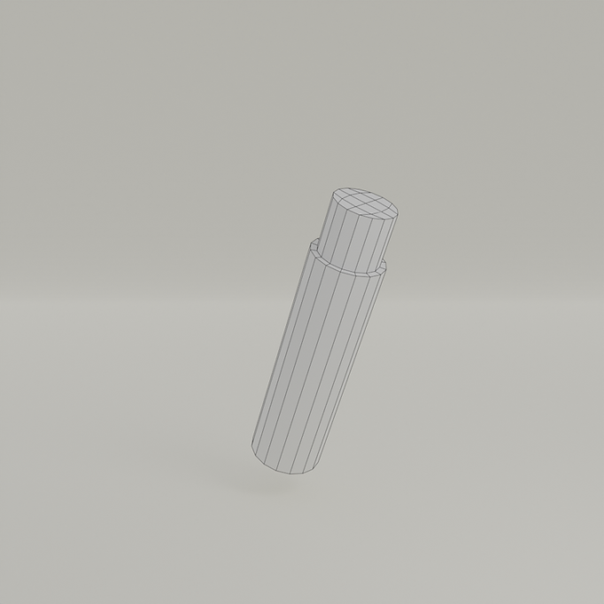 3D Model Low Poly Wireframe Bottle Face Milk