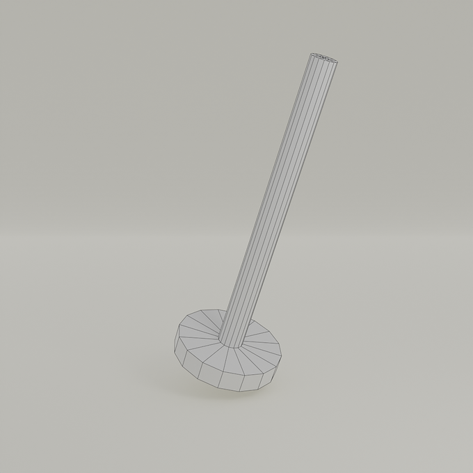 3D Model Low Poly Wireframe Toilet Paper Stand
