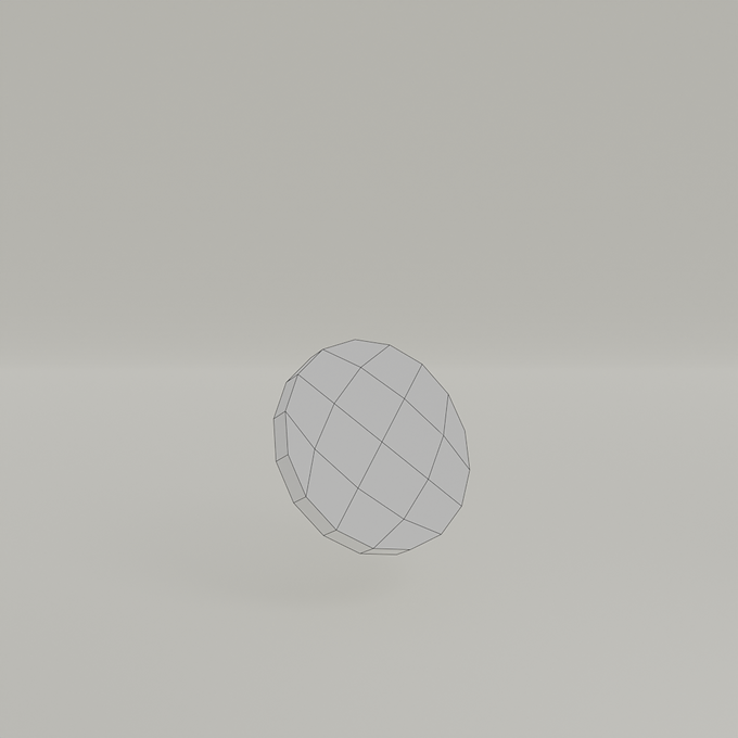 3D Model Low Poly Wireframe Board Magnet Circle