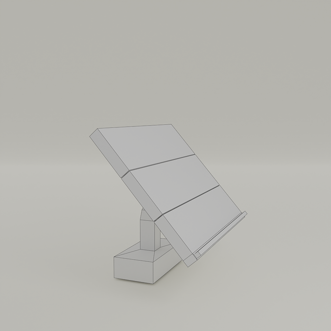 3D Model Low Poly Wireframe Book Stand