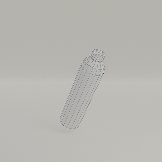 3D Model Low Poly Wireframe Bottle Cleaning Bleach