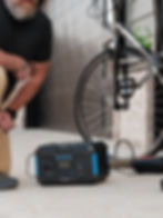 DieHard 1000W Power Station powering a bike pump