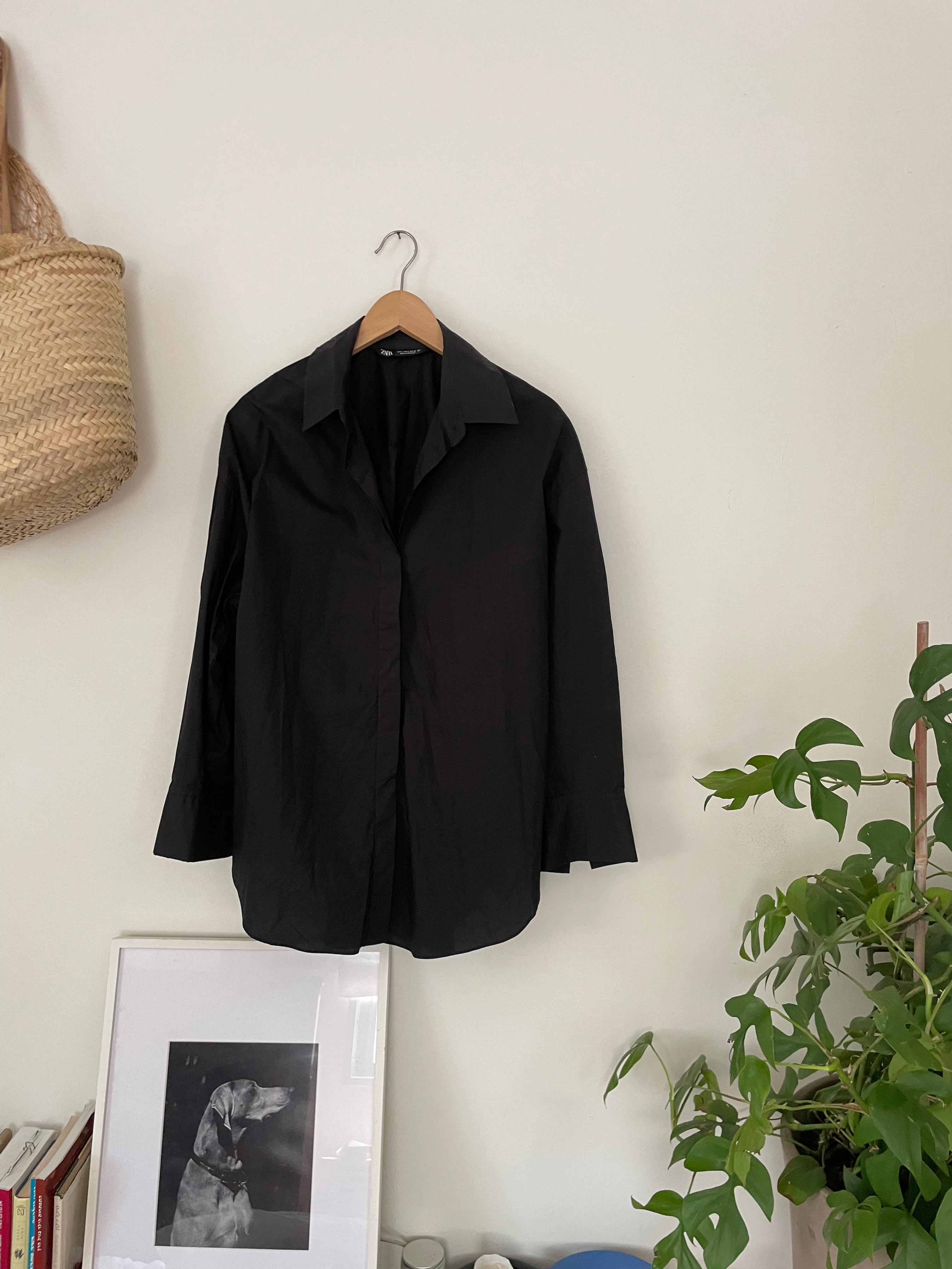 ZARA black button shirt