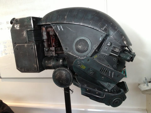 Custom prop making robot head for film Kill Command