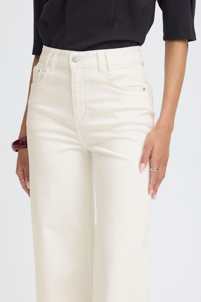 Thumbnail: BYOUNG 8745 LYDIA WIDE JEANS MARSHMALLOW