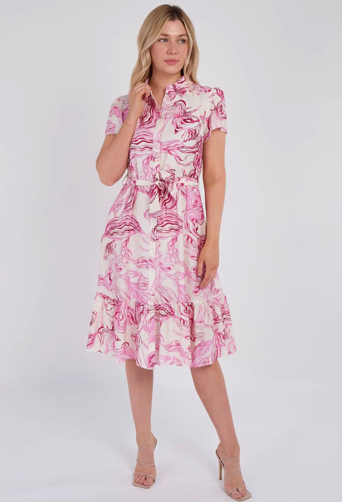 Boutique 2413 Pink Swirl Dress 