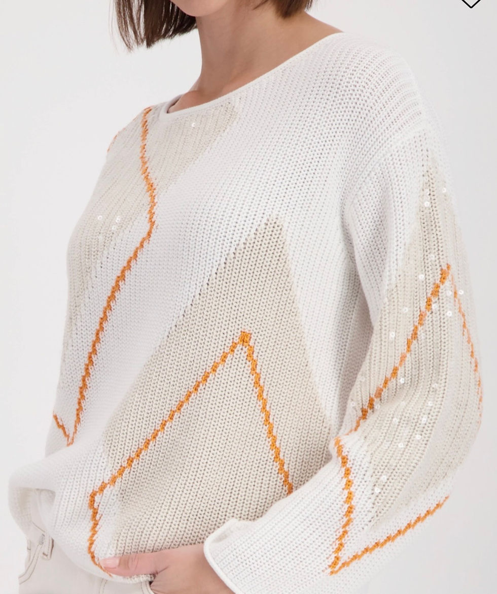 Thumbnail: MONARI 410281 PATTERN PULLOVER OFF WHITE