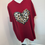 Thumbnail: Curve Leopard Print TShirt Burgundy 