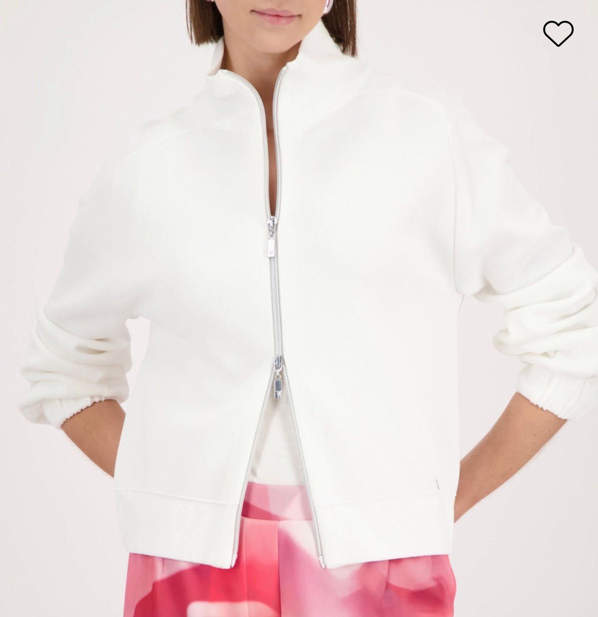 MONARI 410437  KNIT ZIP  JACKET OFF -WHITE