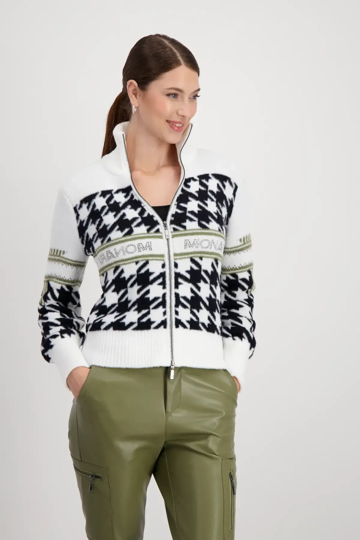 *MONARI 807798 JACKET OFF WHITE PATTERN 