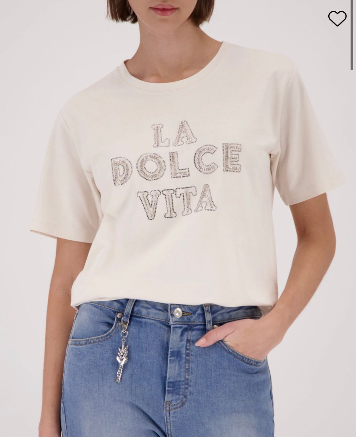 MONARI 410183 LA DOLCE TSHIRT OFF WHITE