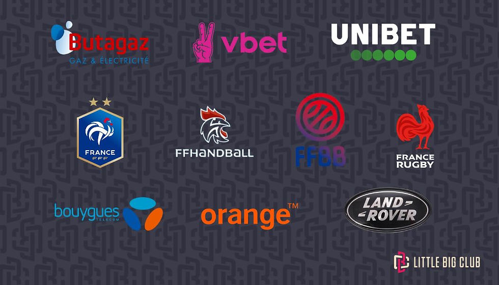 Sponsoring clubs amateurs, FFF, FFHB, FFBB, FFR