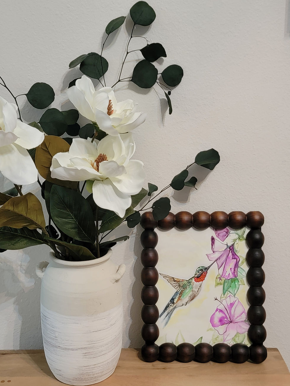 Thumbnail: Humming-bird & Hibiscus Watercolor