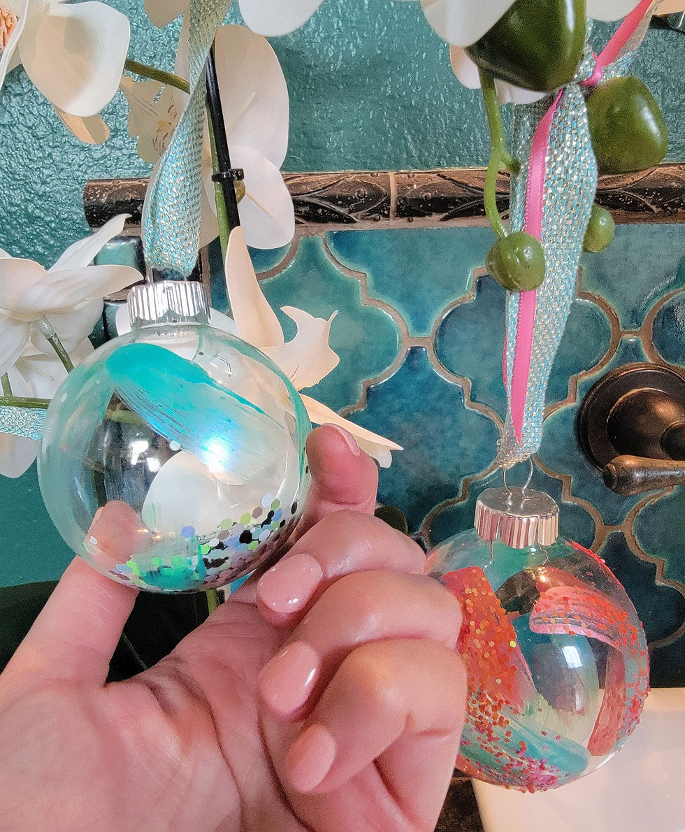 Thumbnail: Candy Waters Hand-painted Ornament Trio