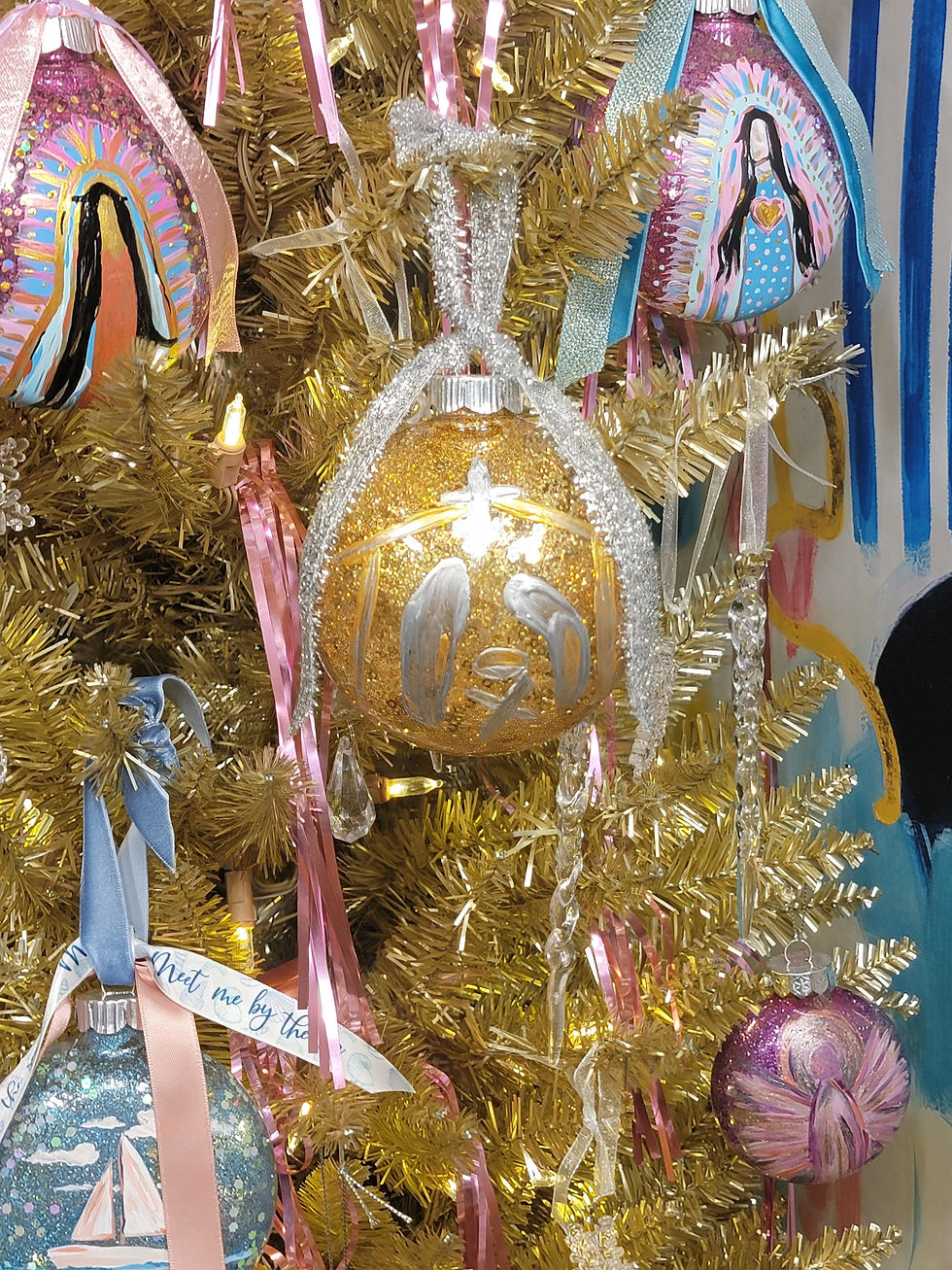 Thumbnail: 2025 Nativity ARTament Silver Metallic Ribbon