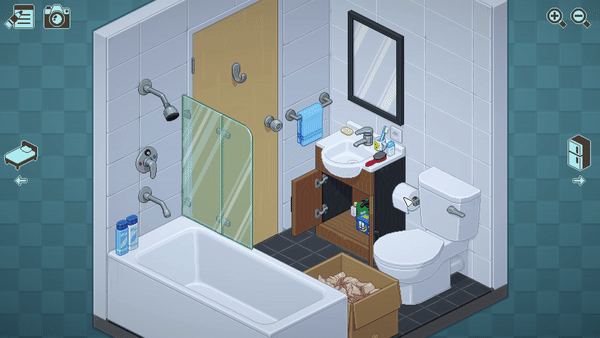 unpacking toilet roll pixel art gif