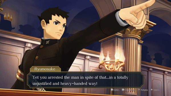 Great Ace Attorney Nintendo Switch Review Barok Van Zieks Wine Bottle Fling Gif