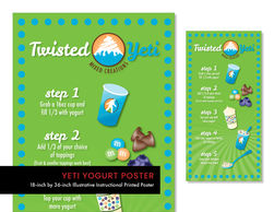 Yeti Yogurt Instructional Poster