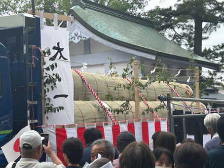  伊勢神宮の式年遷宮に伴い「堤治神社御神木奉迎送」にお邪魔致しました！①