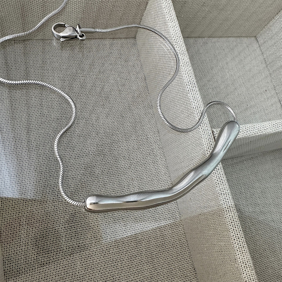 Thumbnail: Aura Flow™ Sculptural Necklace | Modern Organic Pendant Necklace