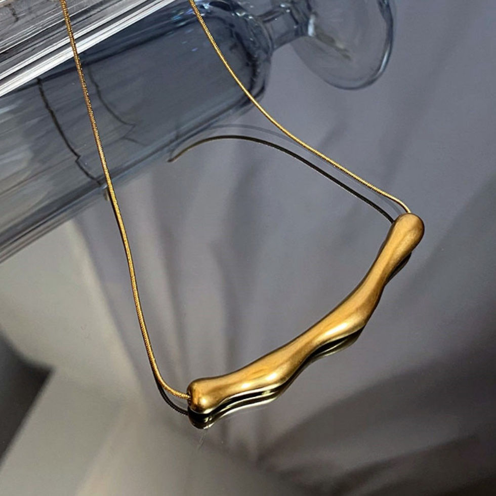 Thumbnail: Aura Flow™ Sculptural Necklace | Modern Organic Pendant Necklace