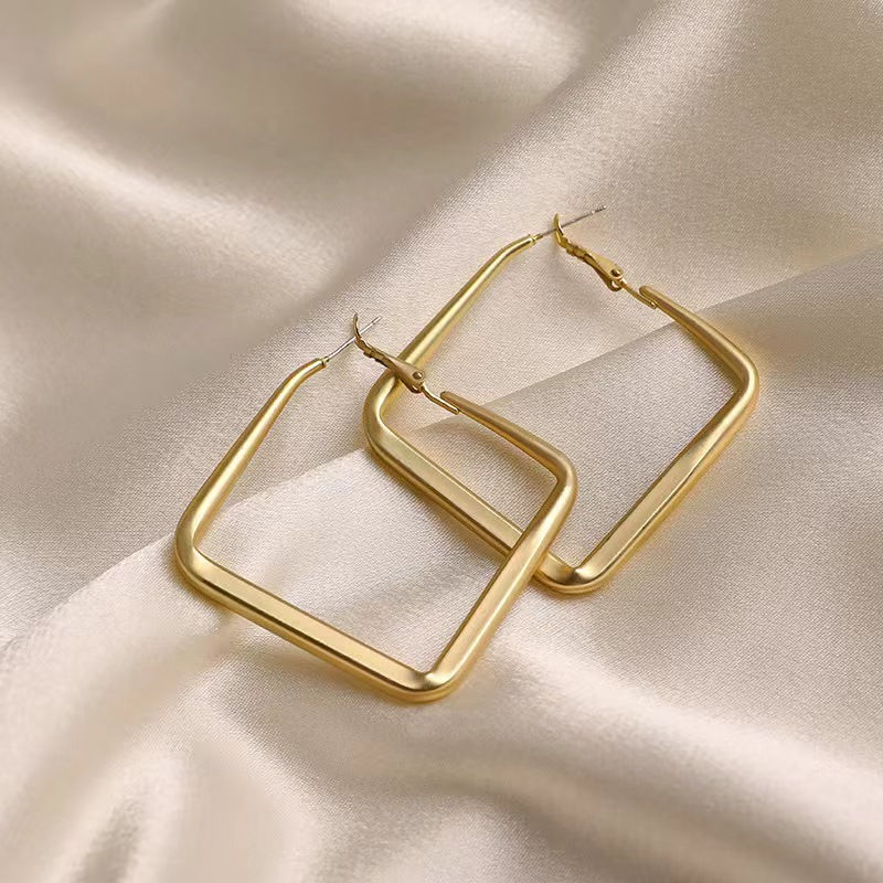 Thumbnail: Aura Élan™ Geometric Hoops | Modern Sculptural Gold Earrings 2026