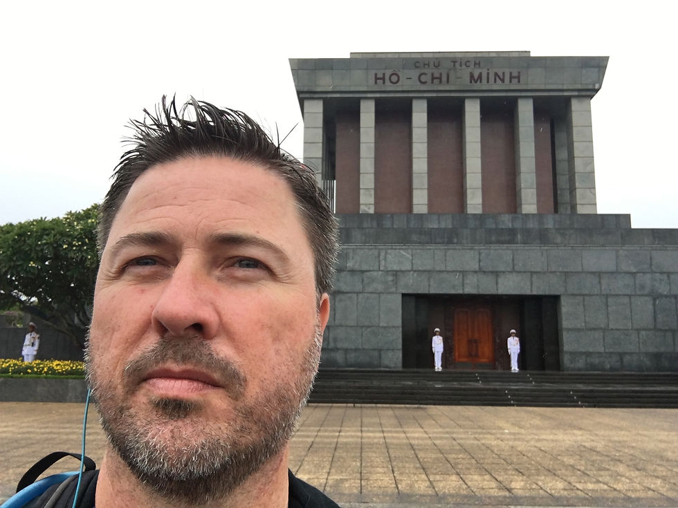 Doug at Ho Chi Minh's resting place