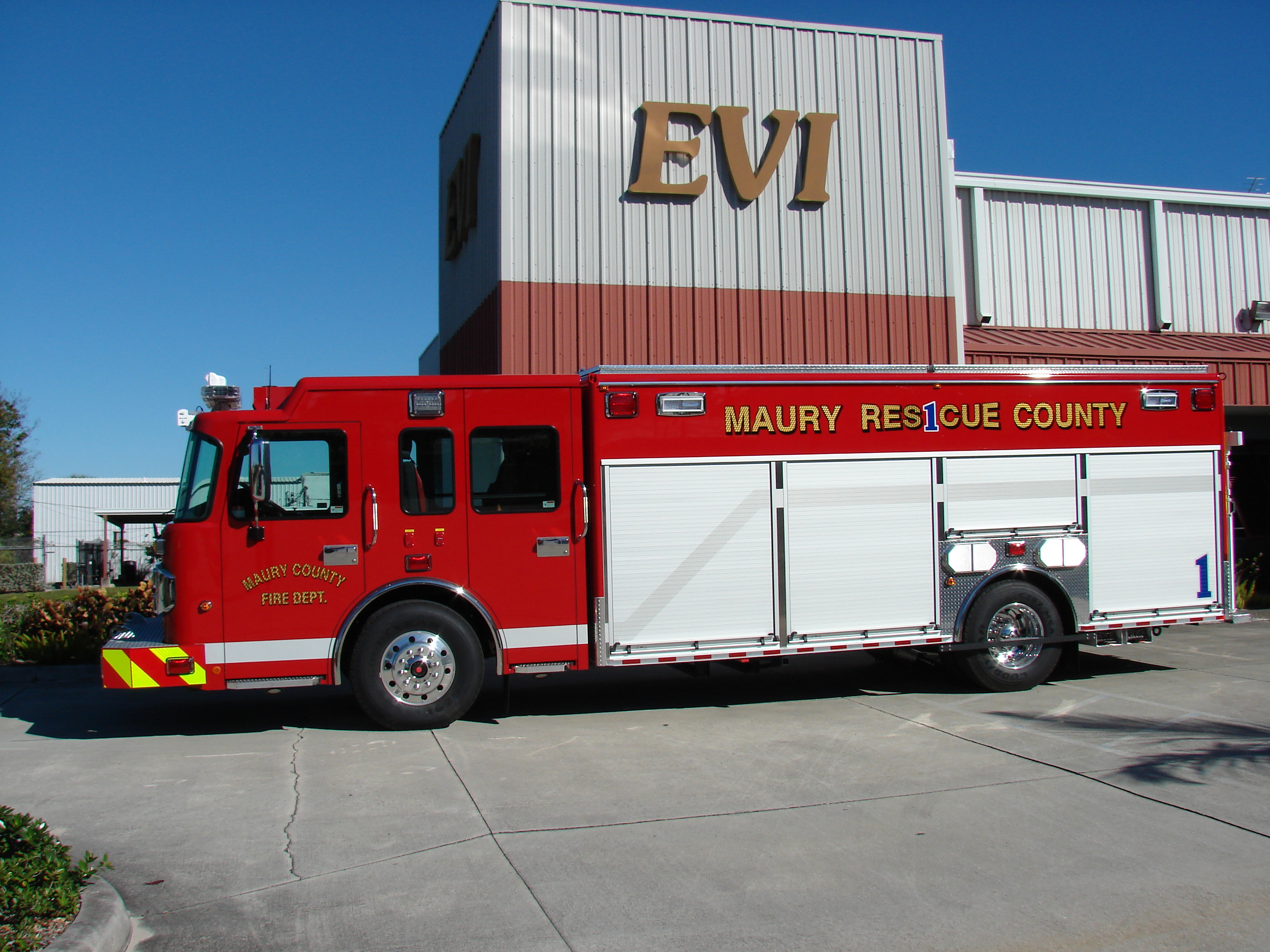 20 Foot Heavy Rescue Maury Co. Fire Dept EVI