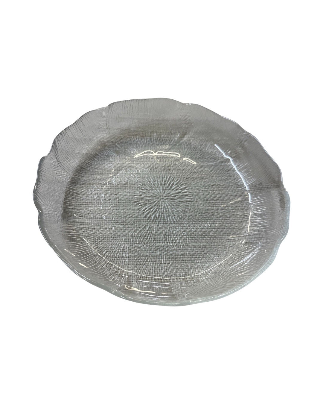 Clear Flower Glass Dessert Plates