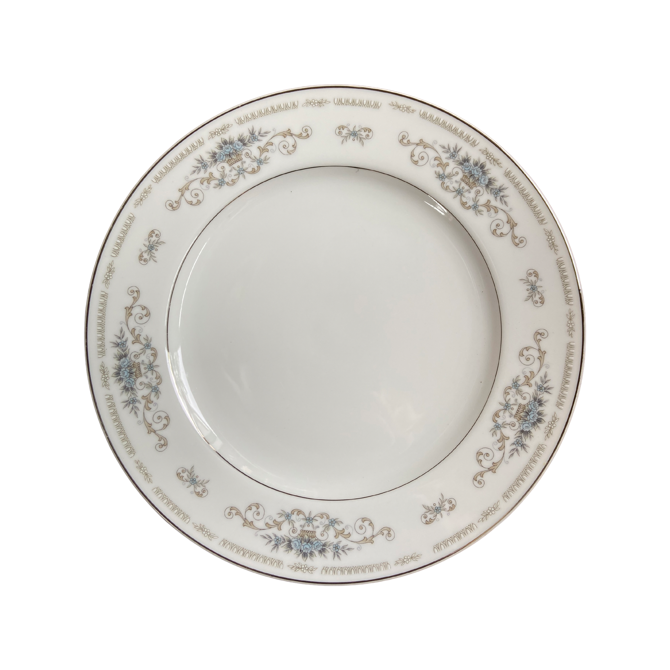 White Floral Dinner Plate-Style J
