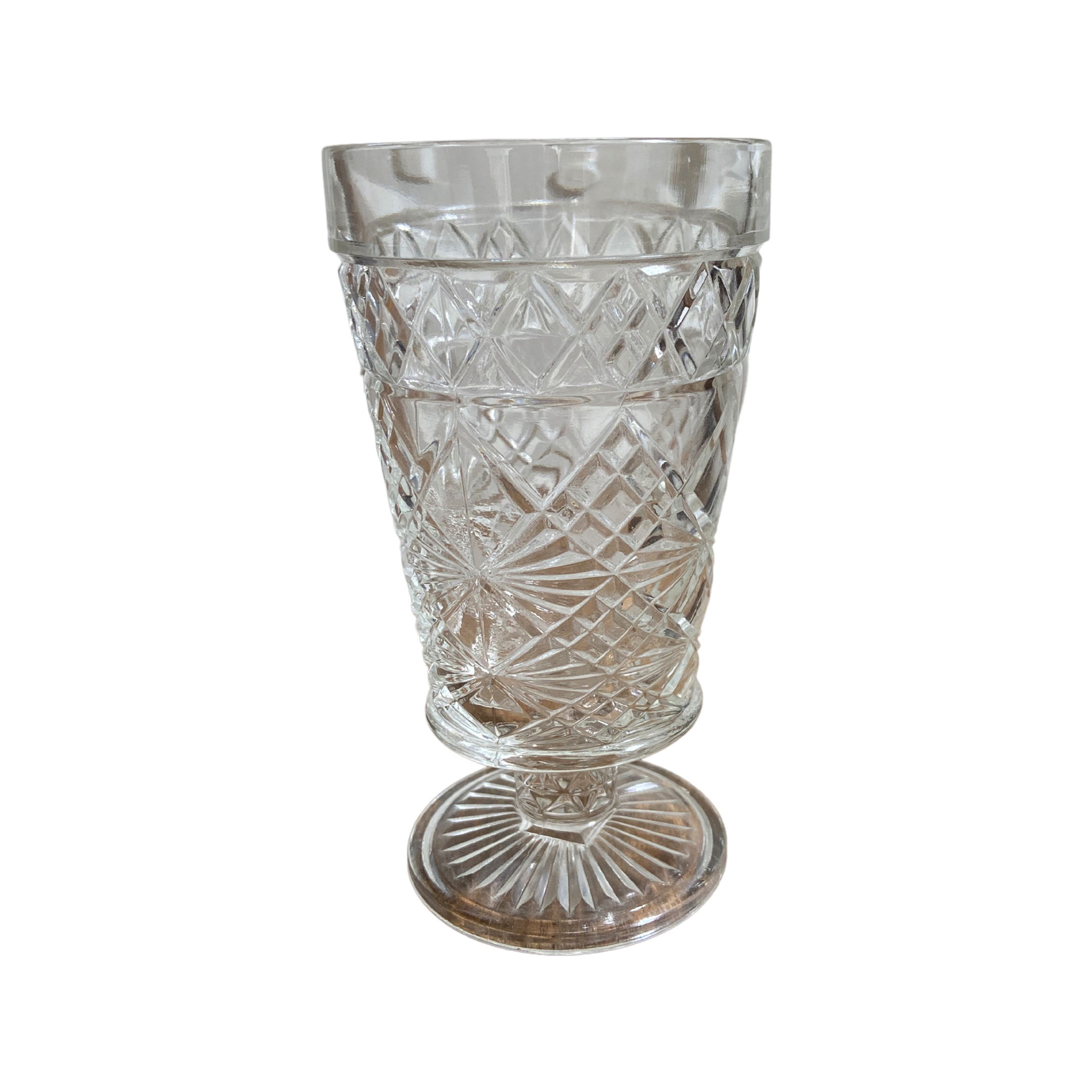 (12) Hazel Atlas Big Top Footed Goblets