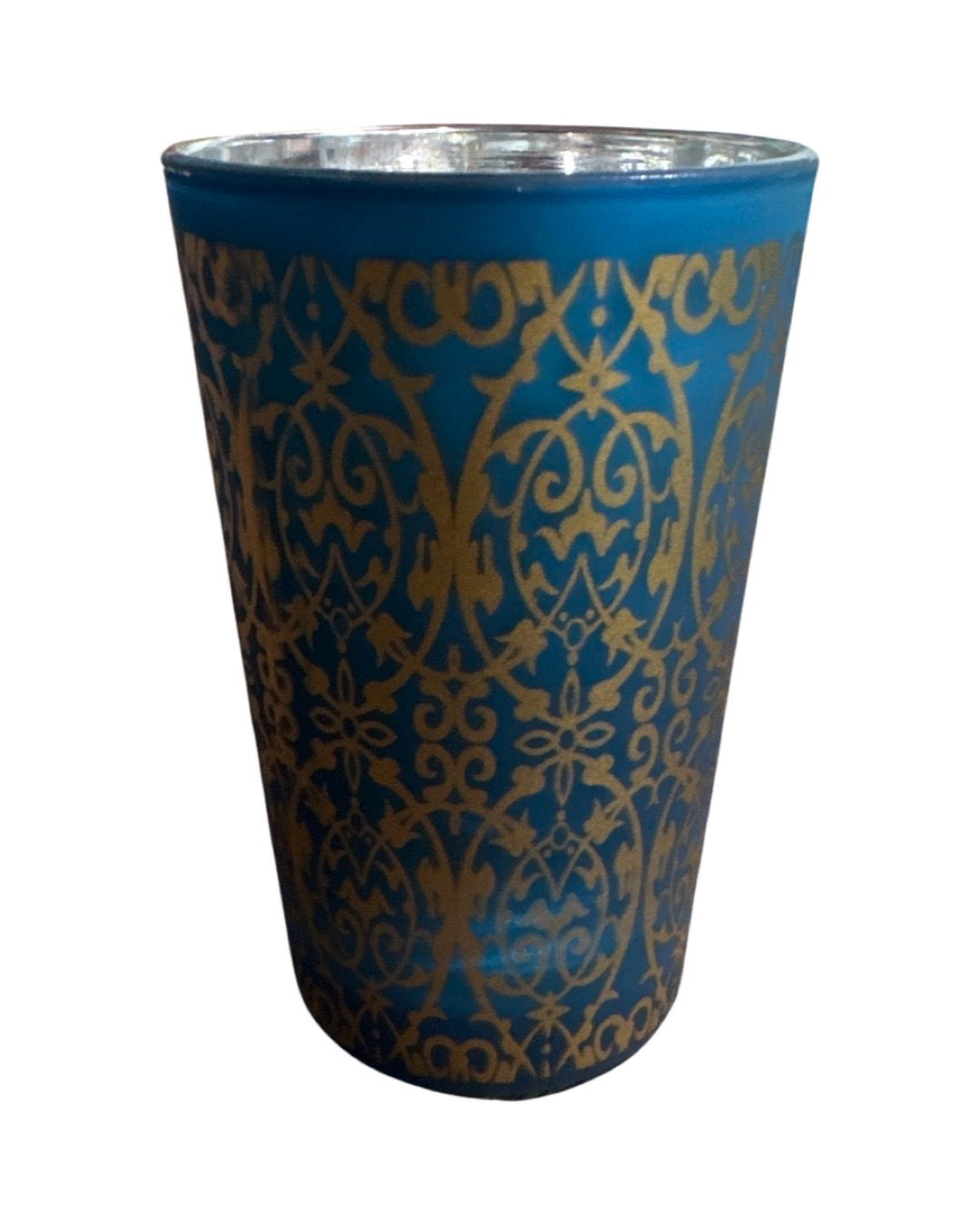 Blue Henna Tall Votive Candle Holders